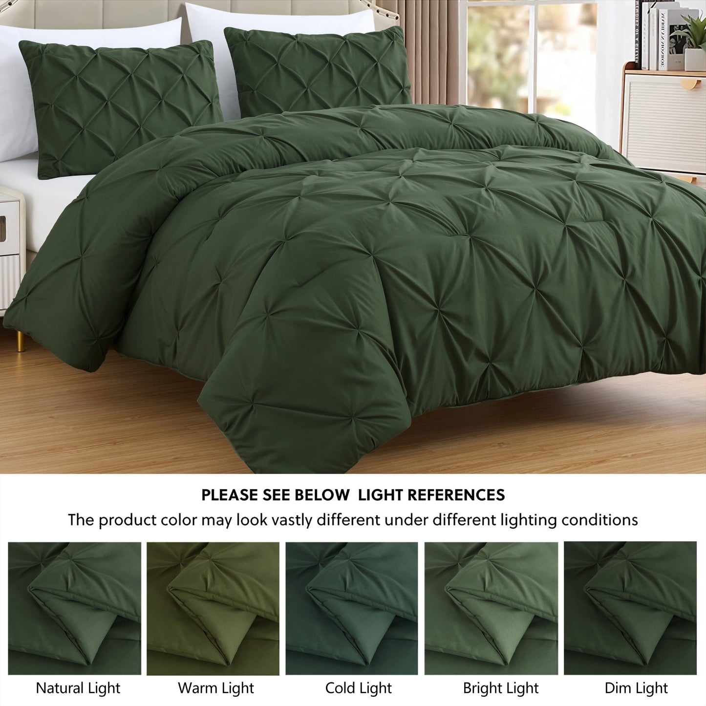 Berlin Pinch Pleat Pintuck Comforter Set