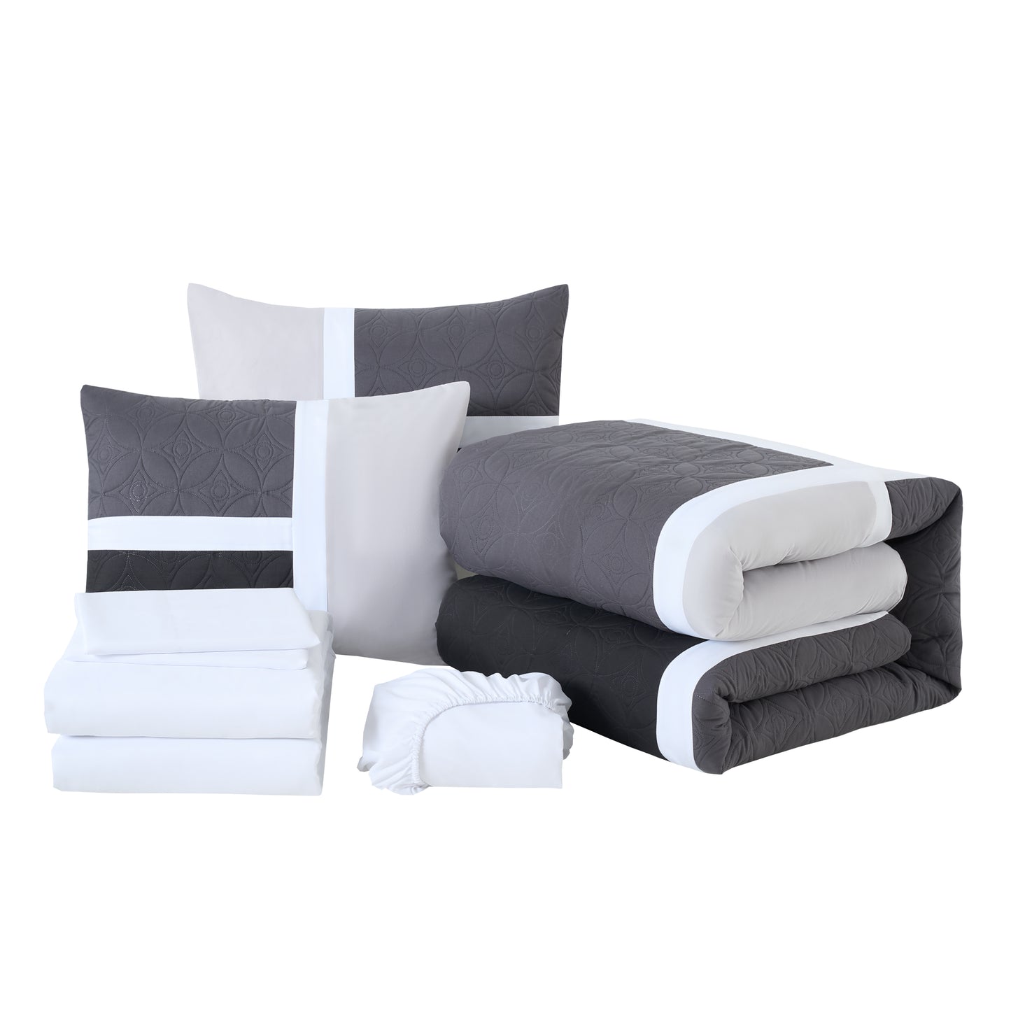 Bernard Medallion Patchwork Bed in a Bag Comforter Set