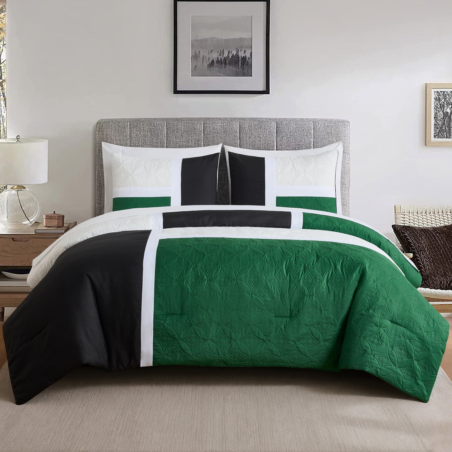 Bernard Medallion Patchwork Bed in a Bag Comforter Set