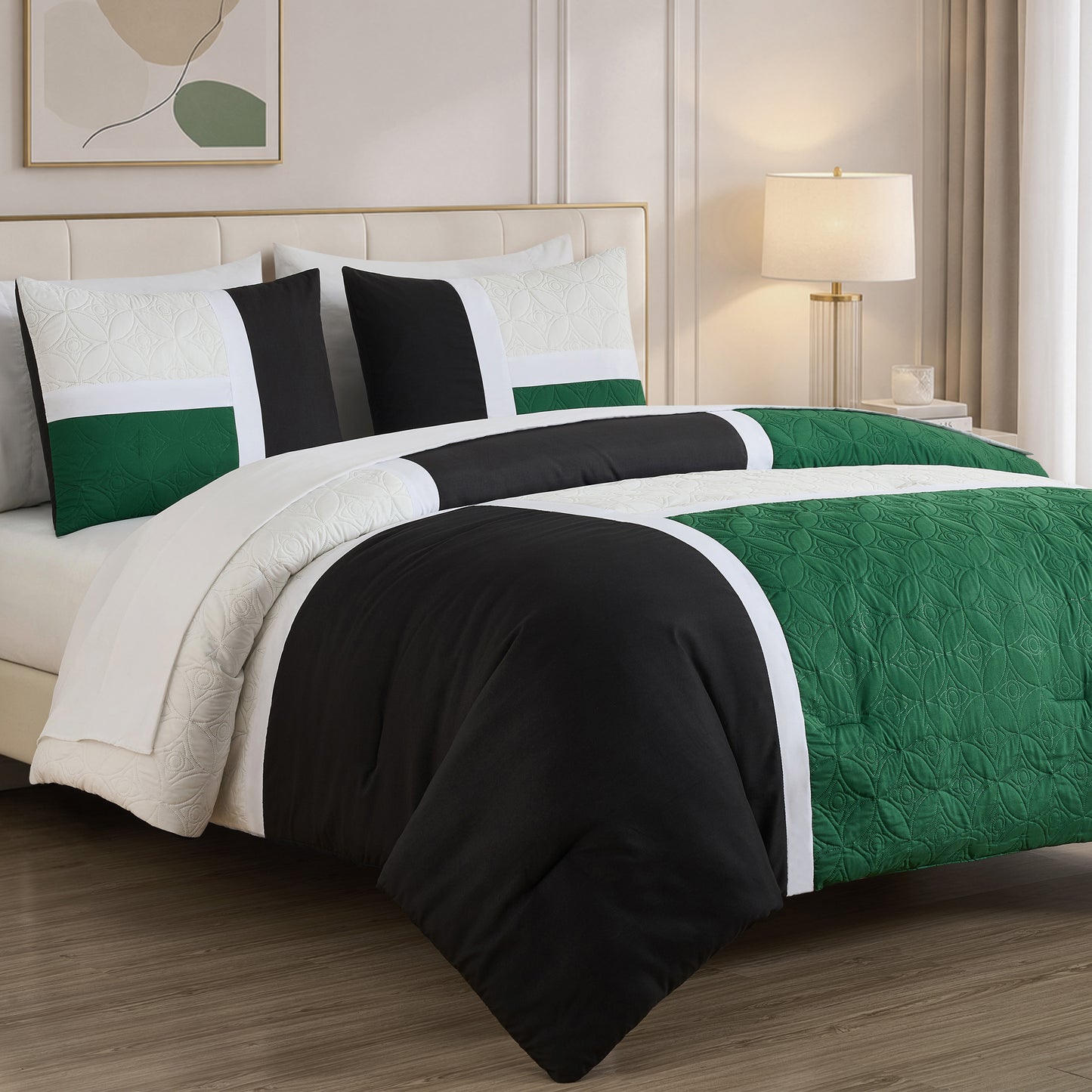 Bernard Medallion Patchwork Bed in a Bag Comforter Set