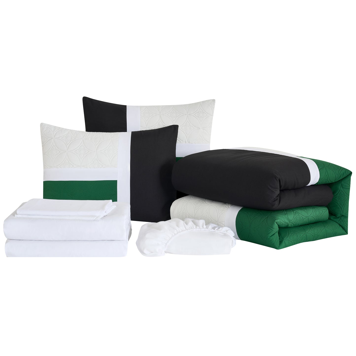 Bernard Medallion Patchwork Bed in a Bag Comforter Set