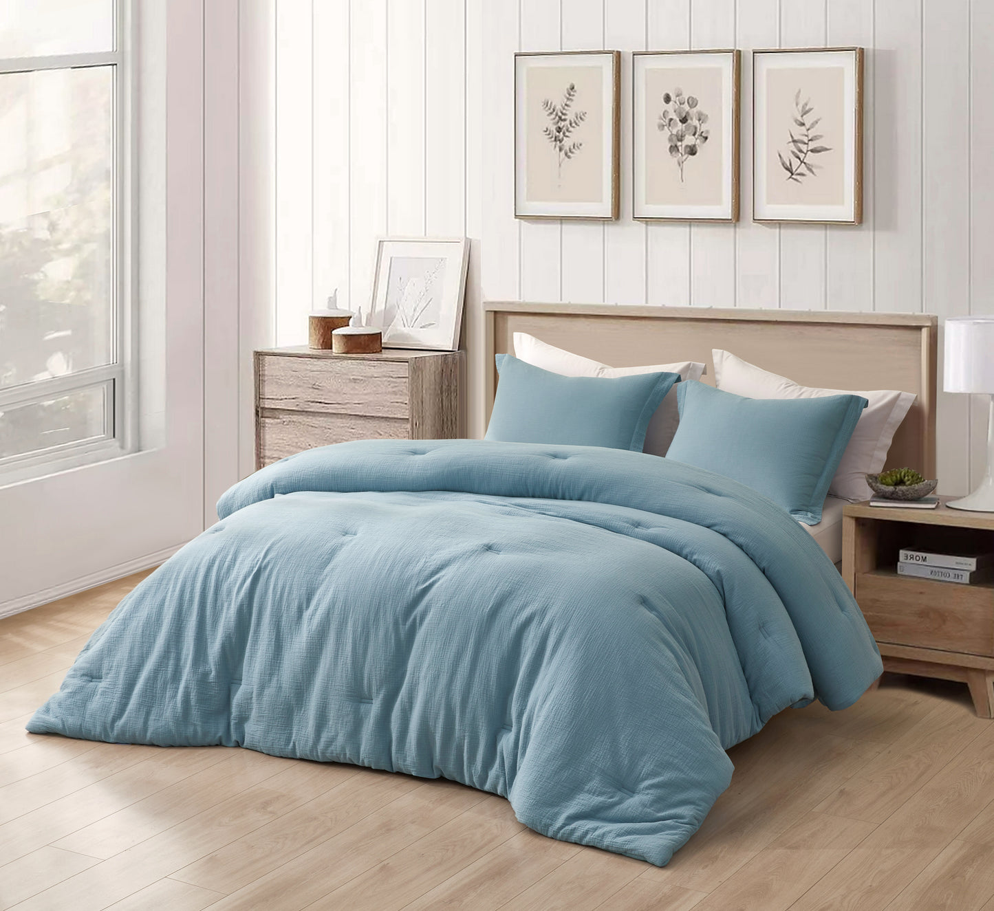 Breeze Soft Lightweight Breathable Cotton Muslin Comforter Set