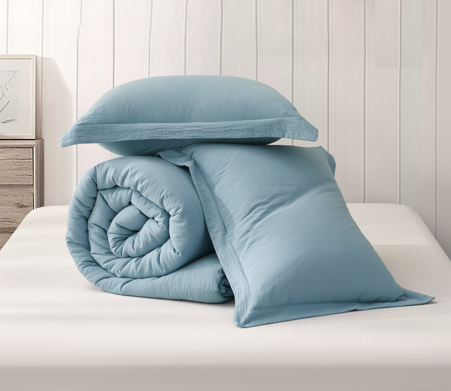 Breeze Soft Lightweight Breathable Cotton Muslin Comforter Set