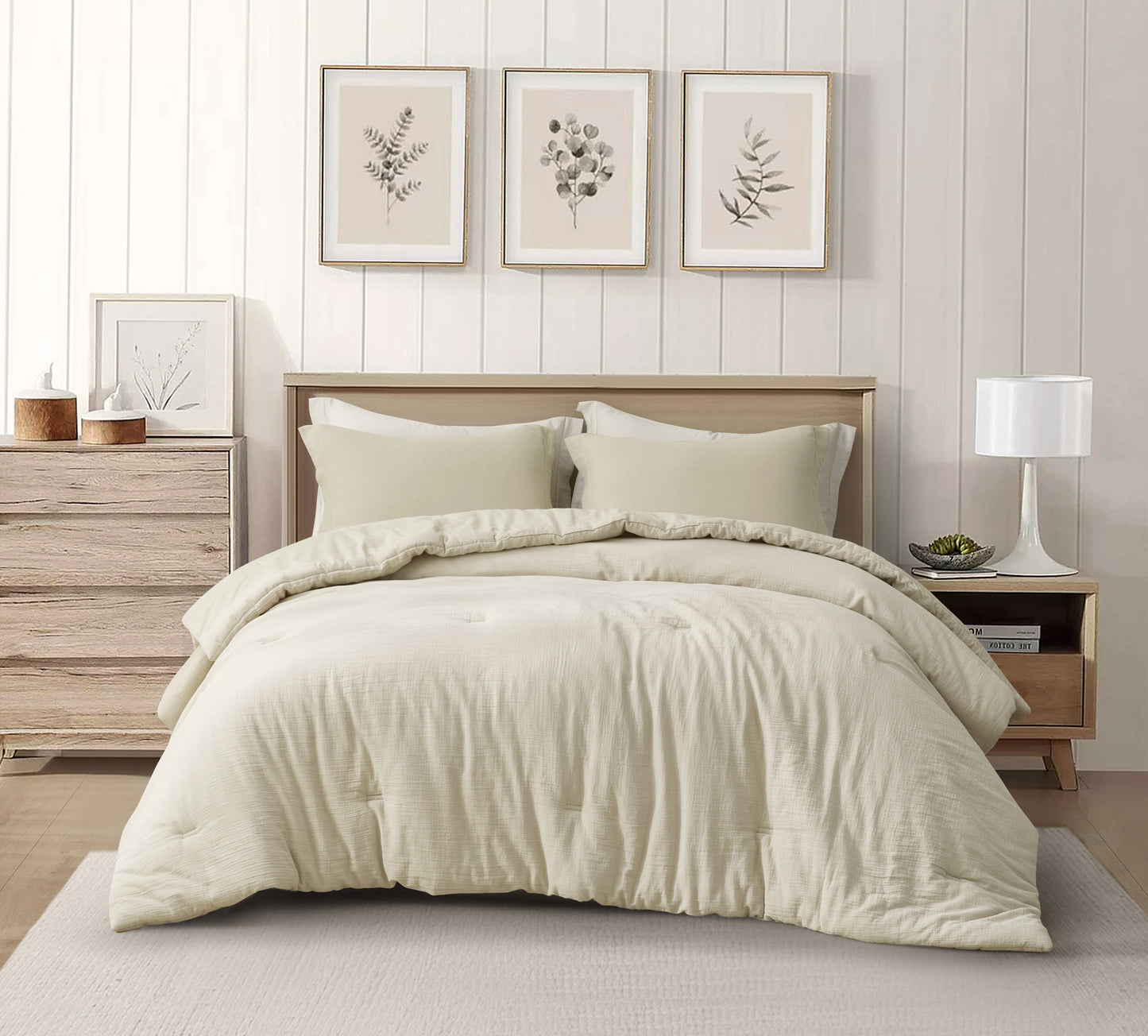 Breeze Soft Lightweight Breathable Cotton Muslin Comforter Set