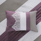 Chloe 7-Piece Geometric Medallion Embroidery Pleated Striped Comforter Set