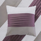 Chloe 7-Piece Geometric Medallion Embroidery Pleated Striped Comforter Set
