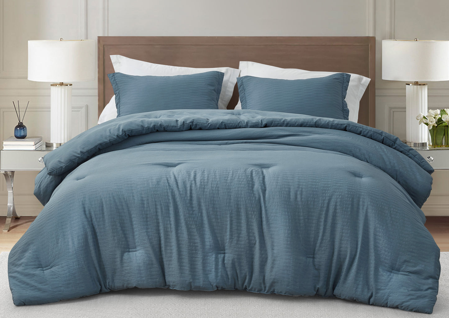 Calvin 3-Piece Jacquard Textured Woven Comforter Set