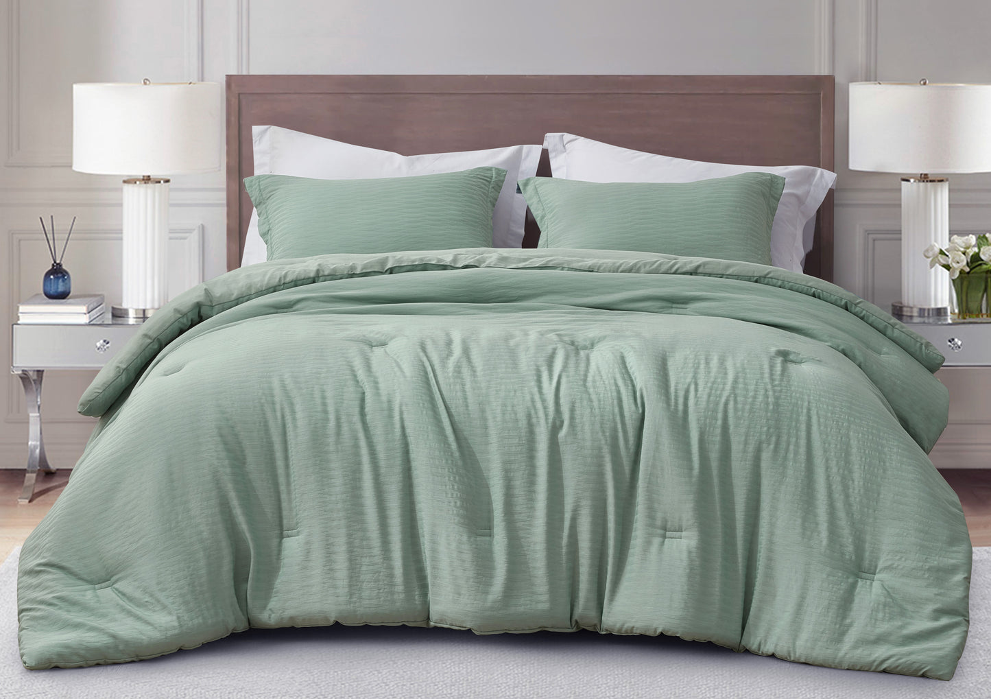 Calvin 3-Piece Jacquard Textured Woven Comforter Set