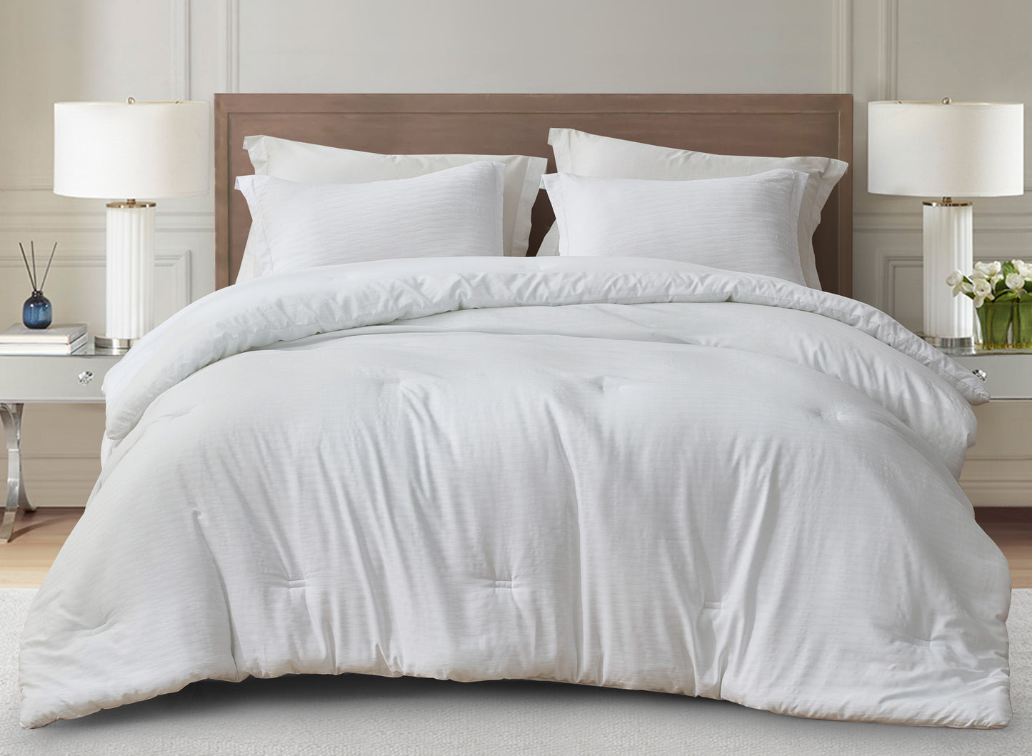 Calvin 3-Piece Jacquard Textured Woven Comforter Set