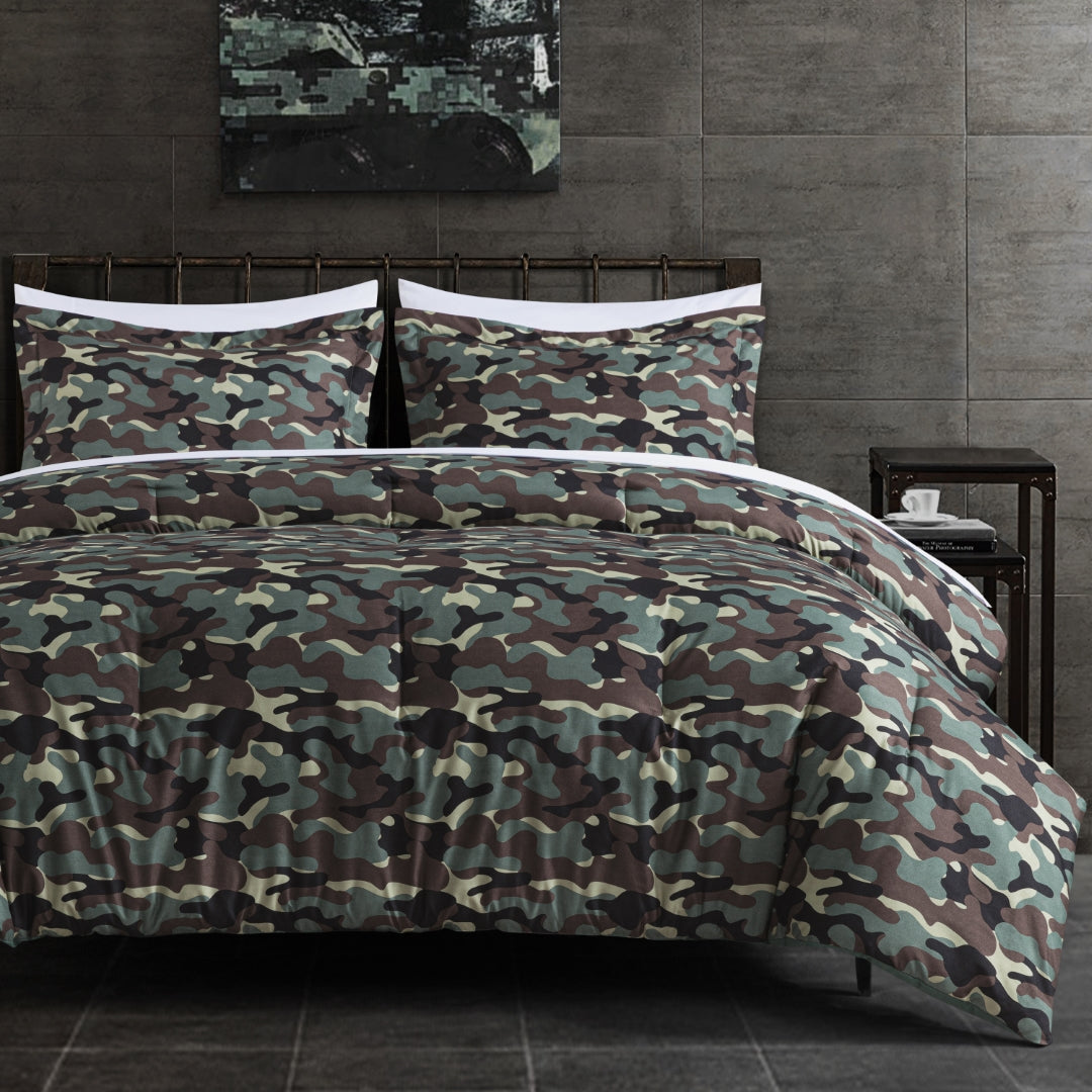 Military Camouflage 2/3-Piece Microfiber Comforter Set