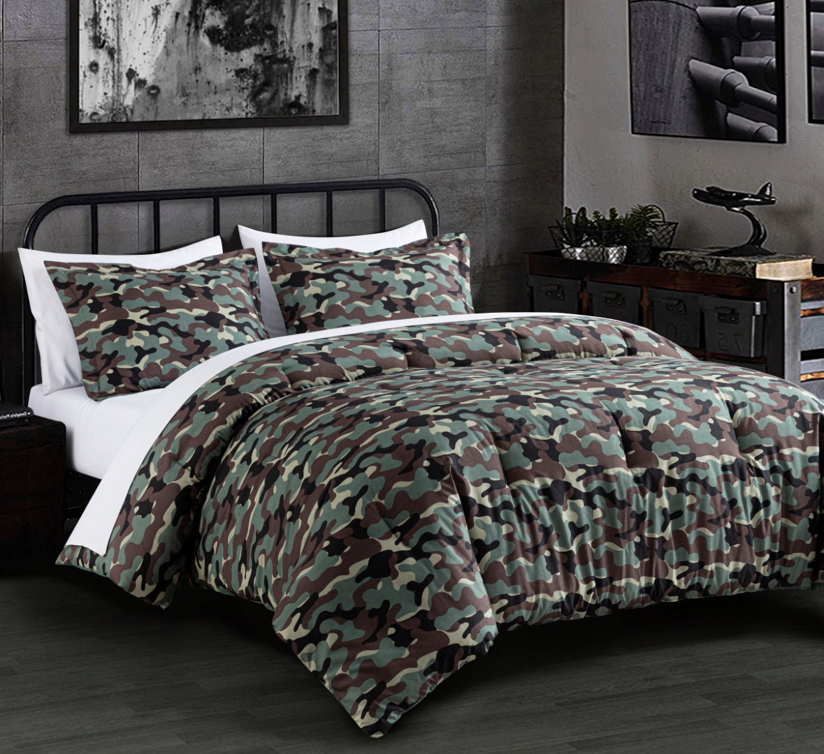 Military Camouflage 2/3-Piece Microfiber Comforter Set