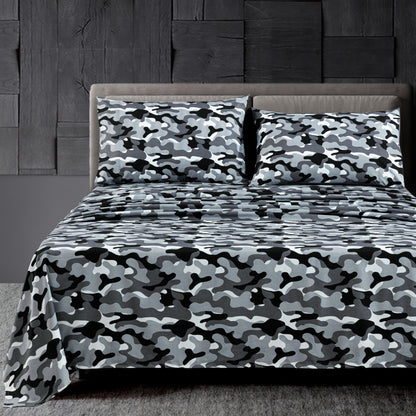 Military Camouflage Pattern 4-Piece Sheet Set