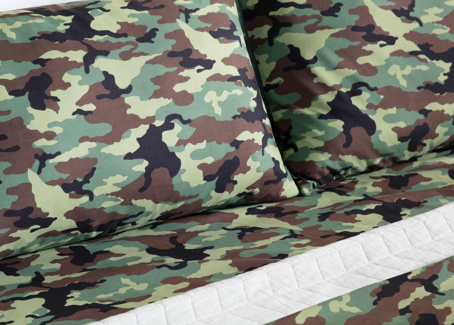 Military Camouflage Pattern 4-Piece Sheet Set