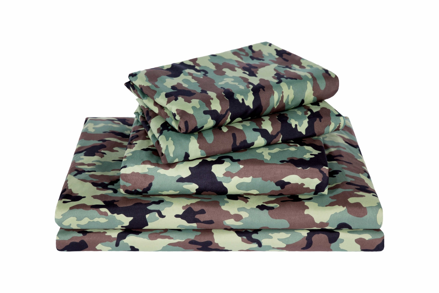 Military Camouflage Pattern 4-Piece Sheet Set