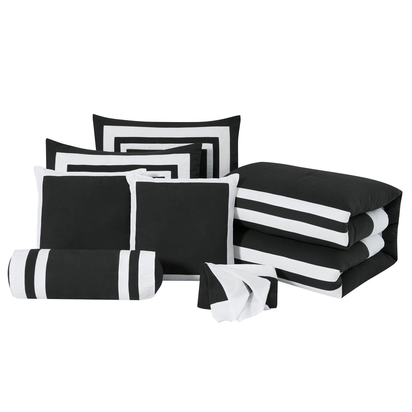 Caprice 7-Piece Hotel style Border Frame Comforter Set