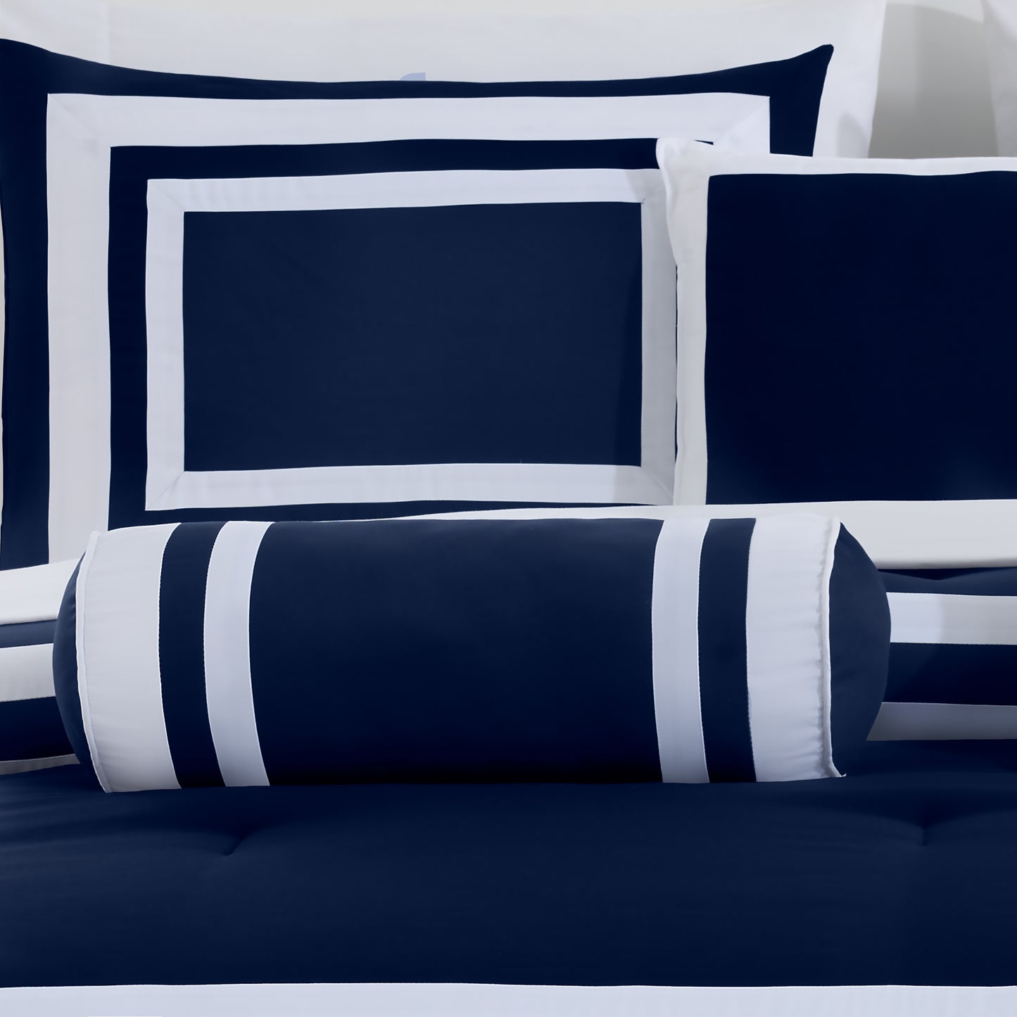 Caprice 7-Piece Hotel style Border Frame Comforter Set