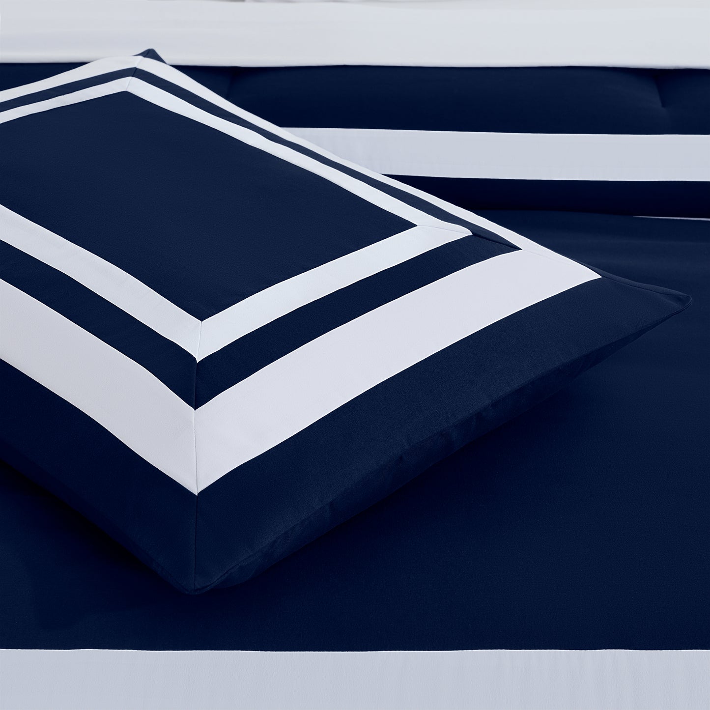 Caprice 7-Piece Hotel style Border Frame Comforter Set