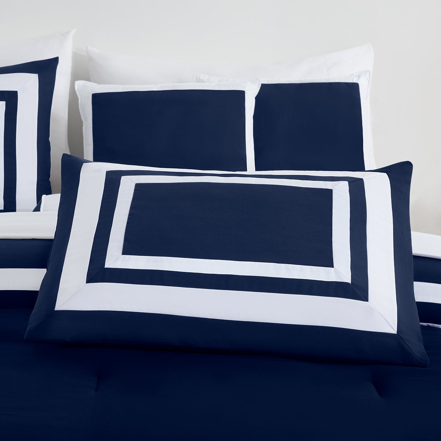 Caprice 7-Piece Hotel style Border Frame Comforter Set