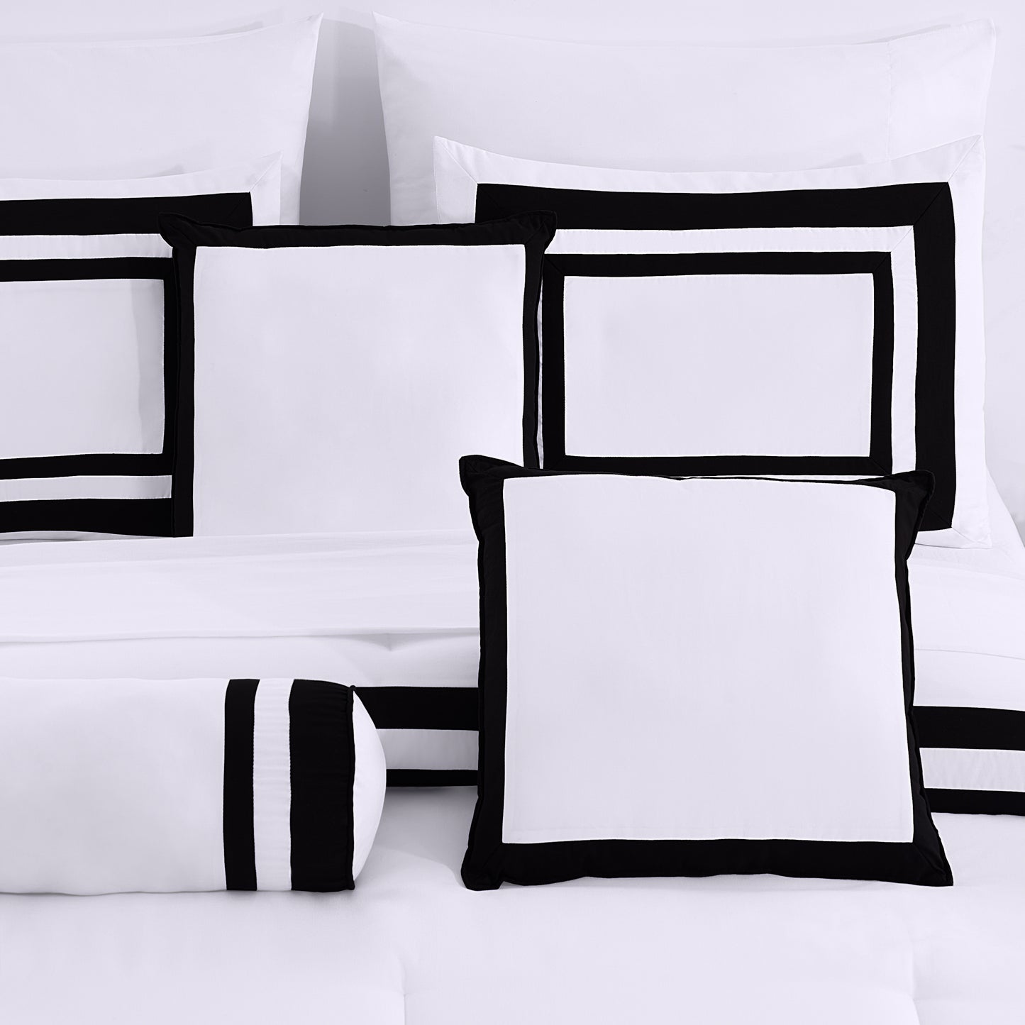 Caprice 7-Piece Hotel style Border Frame Comforter Set