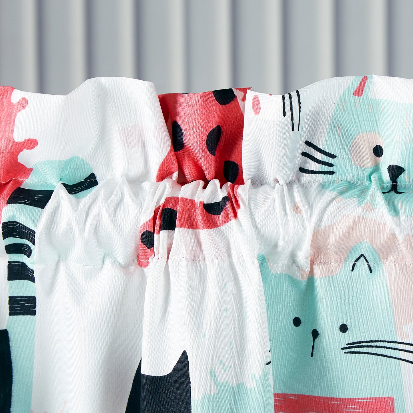 4-Piece Kids/Teens Multi-Color Printed Soft Microfiber Window Curtain Set