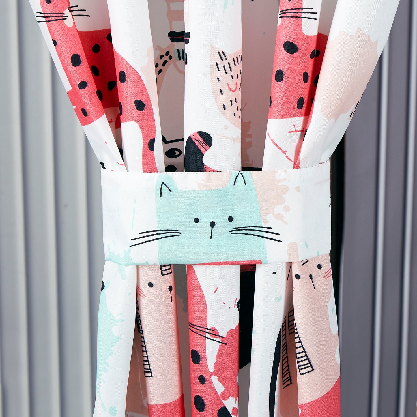 4-Piece Kids/Teens Multi-Color Printed Soft Microfiber Window Curtain Set