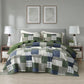 2/3-Piece Stone-Washed Printed Microfiber Quilt Bedspread Set