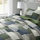 2/3-Piece Stone-Washed Printed Microfiber Quilt Bedspread Set