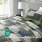 2/3-Piece Stone-Washed Printed Microfiber Quilt Bedspread Set