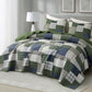 2/3-Piece Stone-Washed Printed Microfiber Quilt Bedspread Set