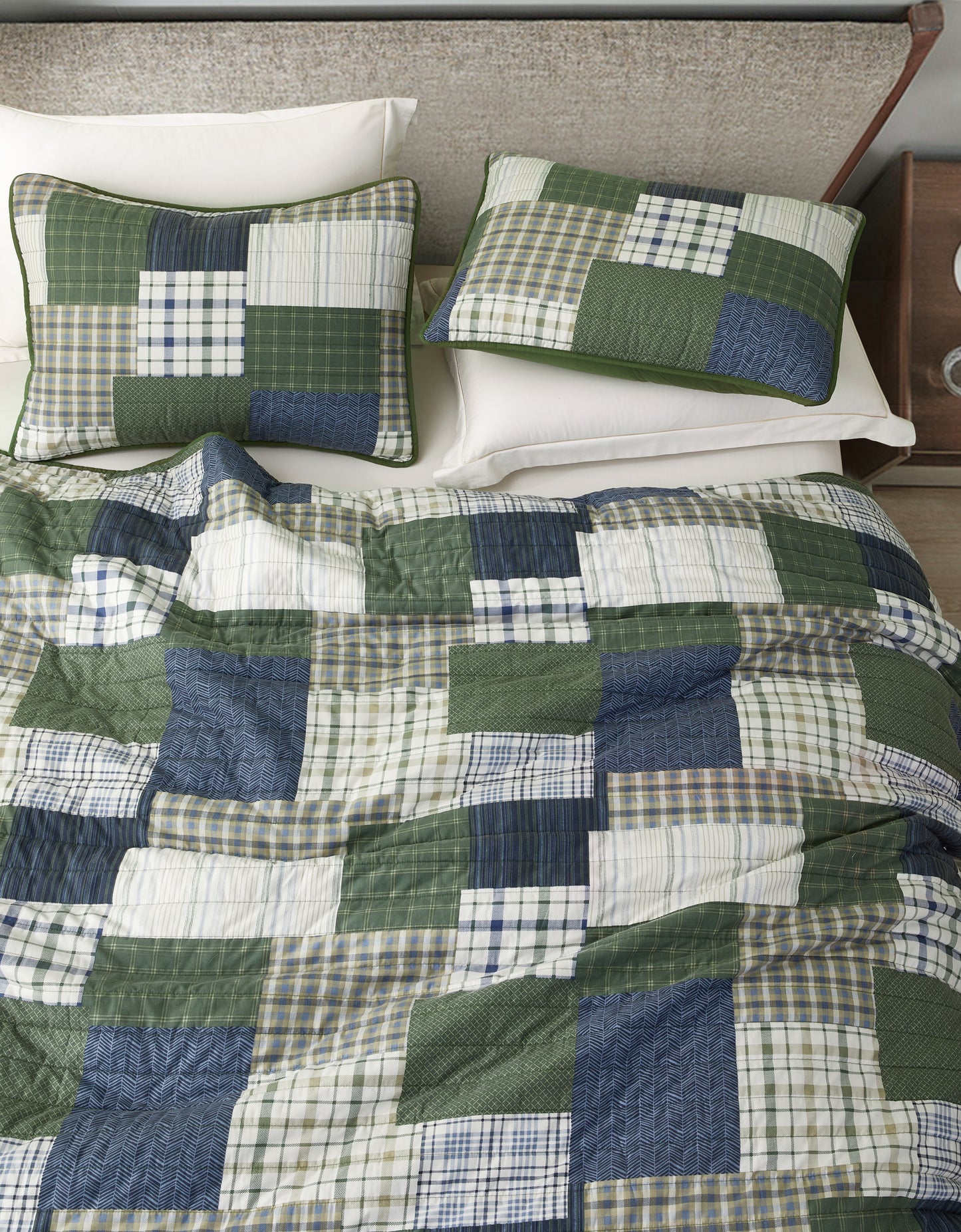 2/3-Piece Stone-Washed Printed Microfiber Quilt Bedspread Set