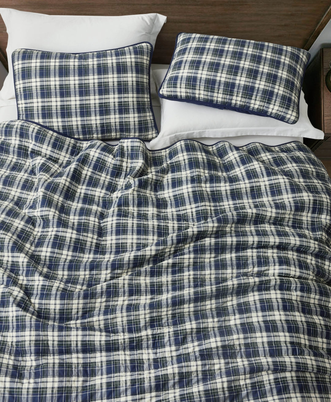 2/3-Piece Printed Lightweight Reversible Stone Washed Cotton Quilt Set