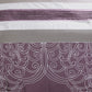 Chloe 7-Piece Geometric Medallion Embroidery Pleated Striped Comforter Set
