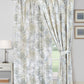 Printed Floral Microfiber Window Curtain Set