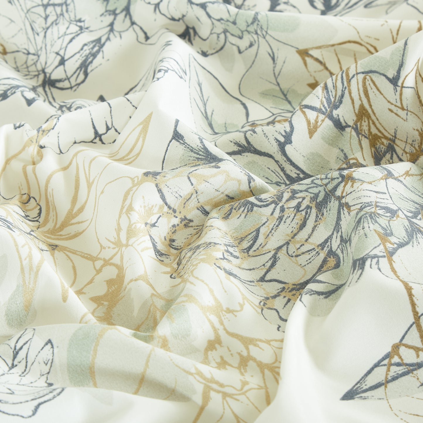 Printed Floral Microfiber Sheet Set with Deep Pocket
