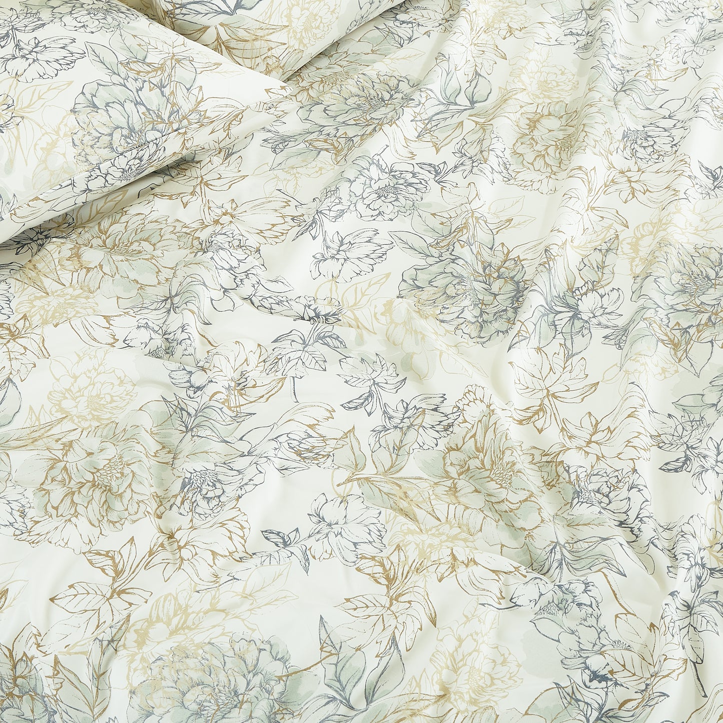 Printed Floral Microfiber Sheet Set with Deep Pocket