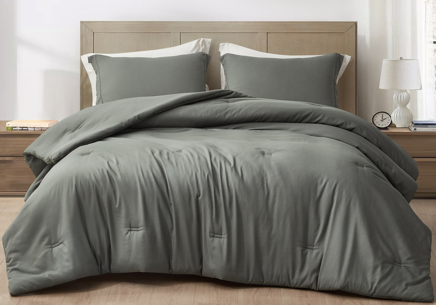 Cliff 3-Piece Rayon Derived from Bamboo & Polyester Blended Comforter Set