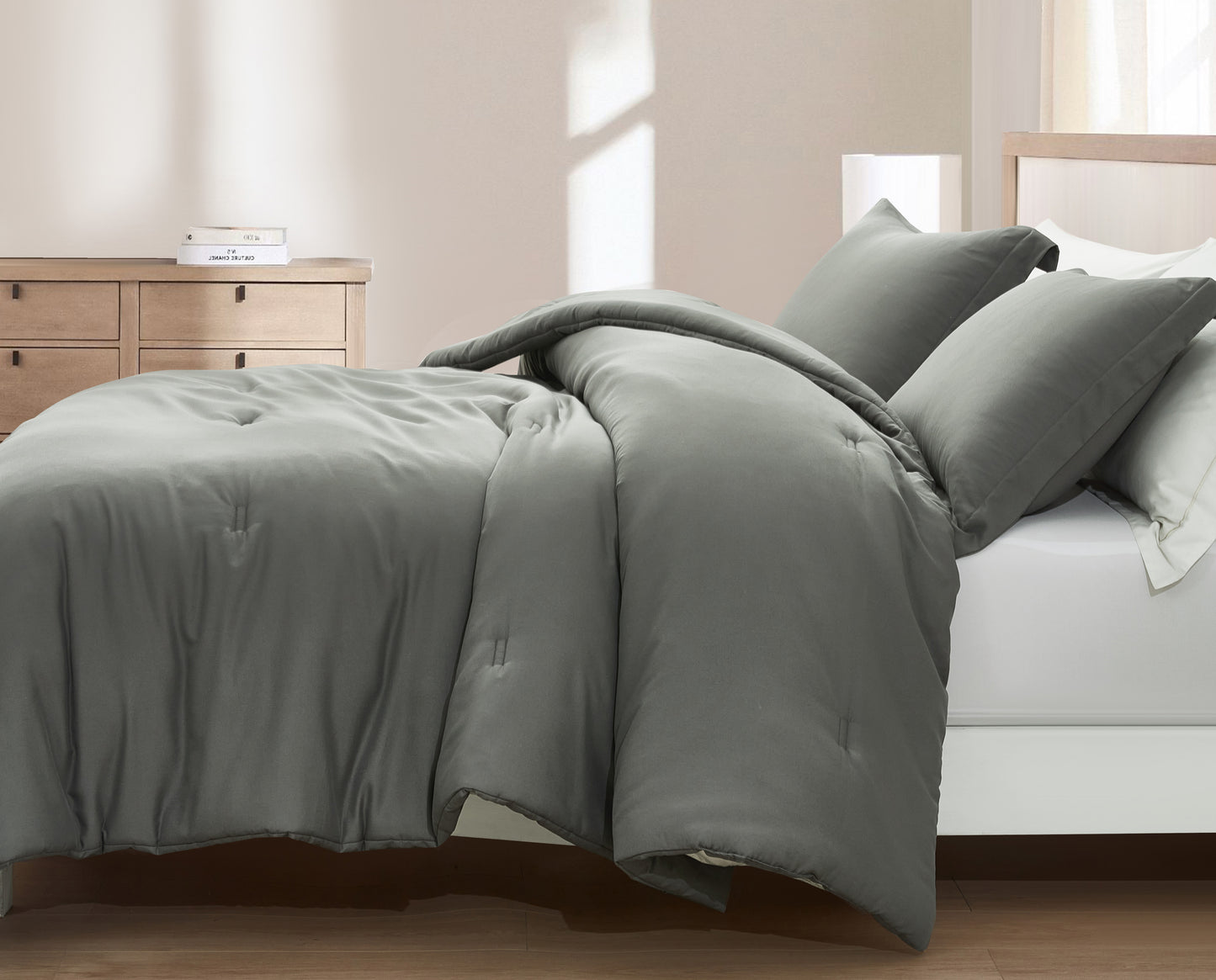 Cliff 3-Piece Rayon Derived from Bamboo & Polyester Blended Comforter Set