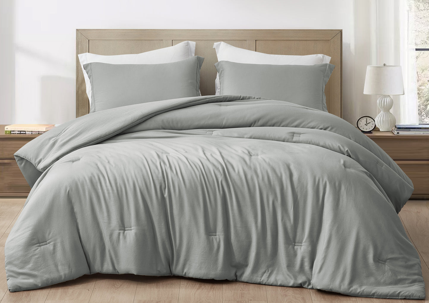 Cliff 3-Piece Rayon Derived from Bamboo & Polyester Blended Comforter Set