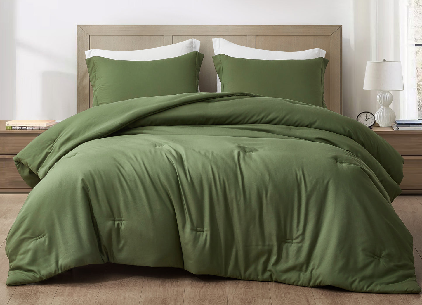 Cliff 3-Piece Rayon Derived from Bamboo & Polyester Blended Comforter Set