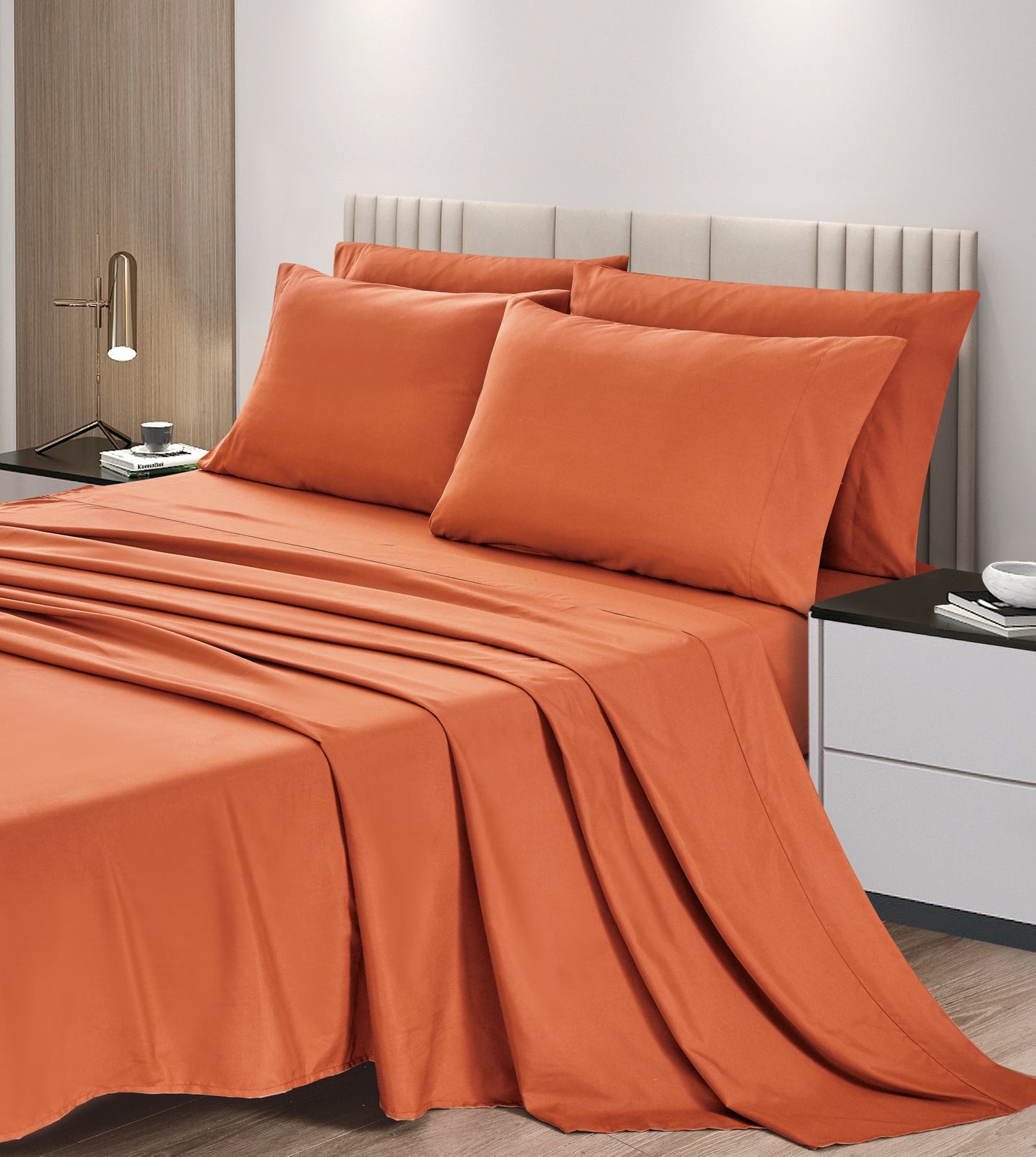 6-Piece Extra Soft Breathable Brushed Microfiber Bed Sheets