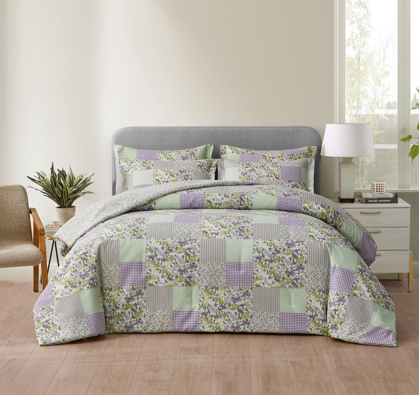 2/3-Piece Printed Pre-Washed Microfiber Lightweight Comforter Set