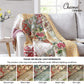 100% Washed Cotton Quilted Patchwork Reversible Throw Blanket