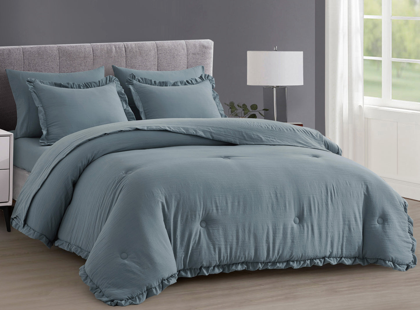 Eleanora Bed in a Bag Comforter Set w/ Ruffle Edge Trim