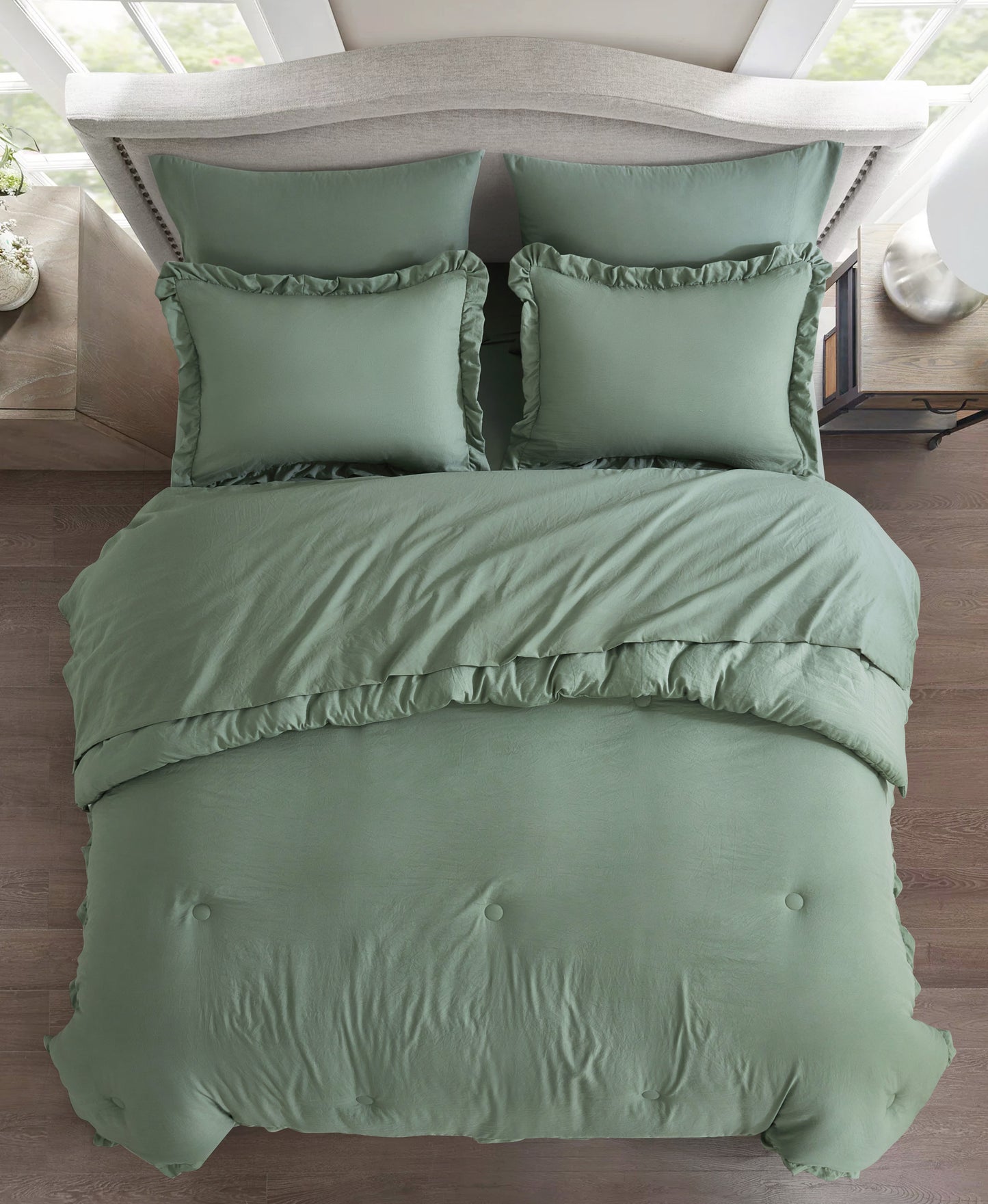 Eleanora Bed in a Bag Comforter Set w/ Ruffle Edge Trim