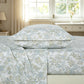 Printed Floral Microfiber Sheet Set with Deep Pocket