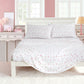 Printed Floral Microfiber Sheet Set with Deep Pocket