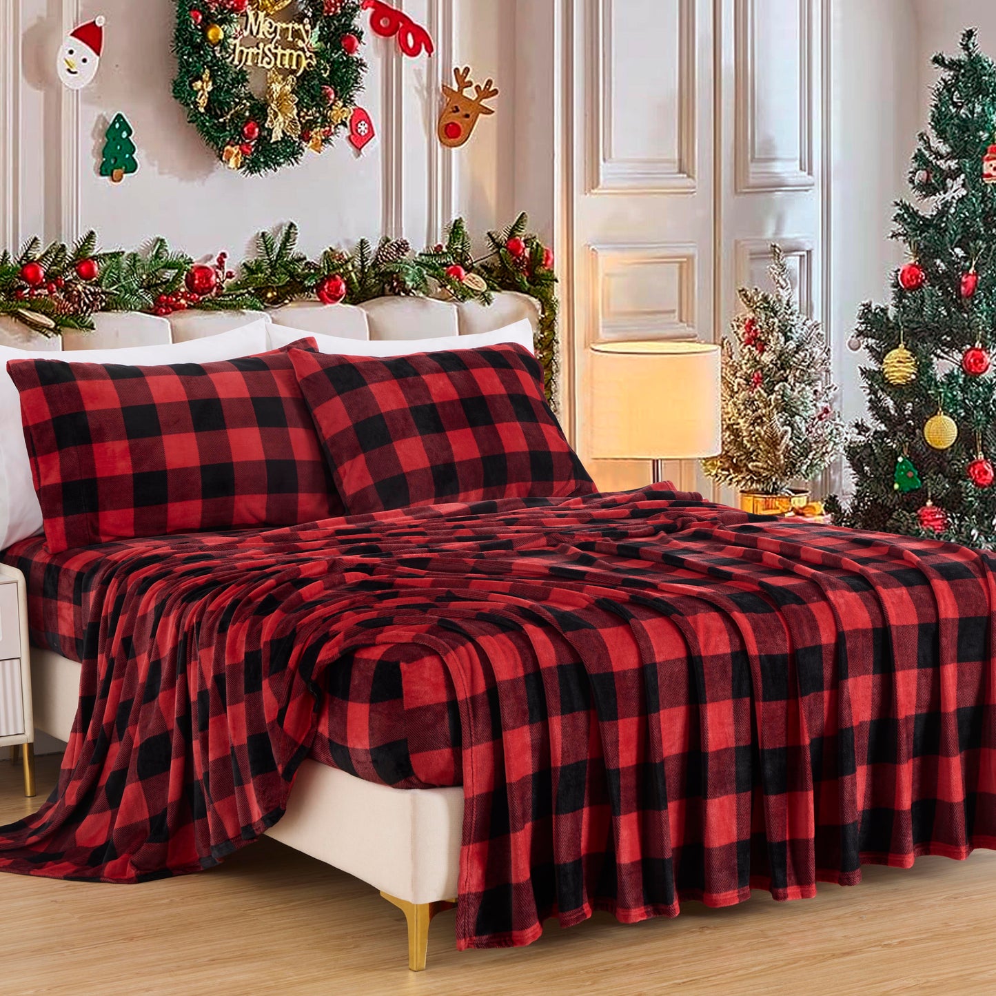 Lavish Extra Soft Microplush Fleece Velvety Bed Sheet Set