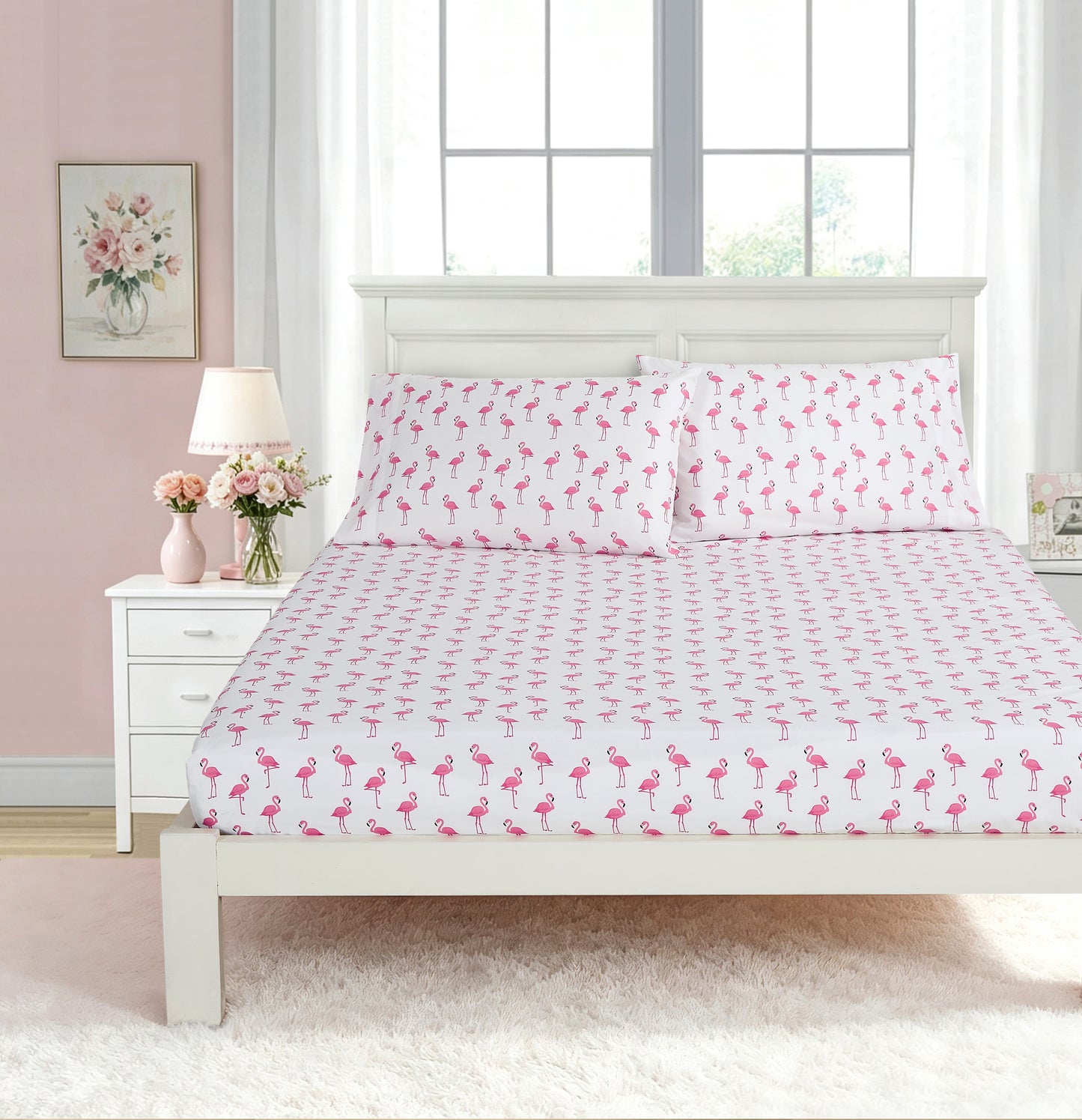 2-Pack Kids/Teens Sports Printed Fitted Sheet Set – 2 Fitted Sheets + 4 Pillowcases (No Flat Sheet)