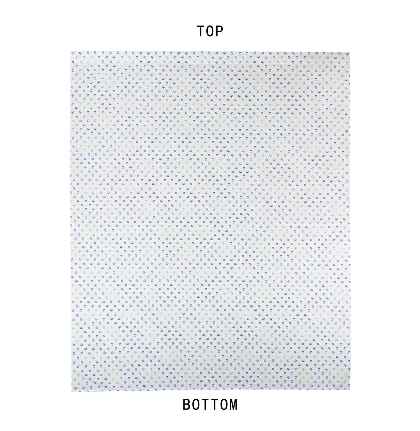 3/4-Piece Kids/Teens Blue Green White Soccer Football Printed Microfiber Sheet Set