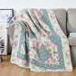 100% Washed Cotton Quilted Patchwork Reversible Throw Blanket